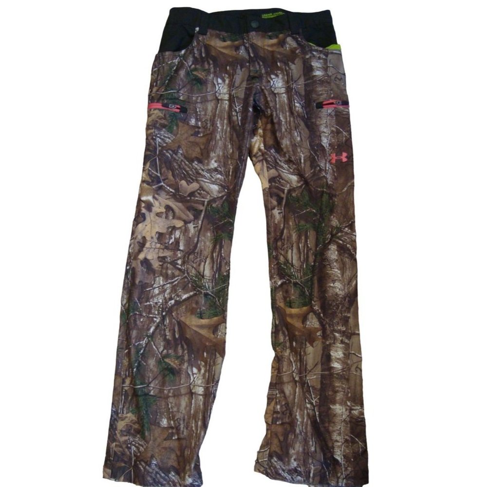 Under Armour Pants Realtree Storm Camo Womens Size 6 Scent Control Hunting Hike